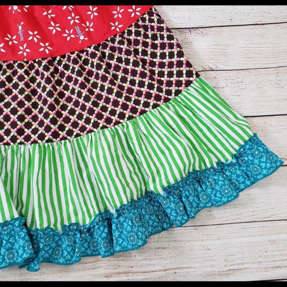 Matilda Jane Ruffle Mixed Print Apron - Picture 5 of 5